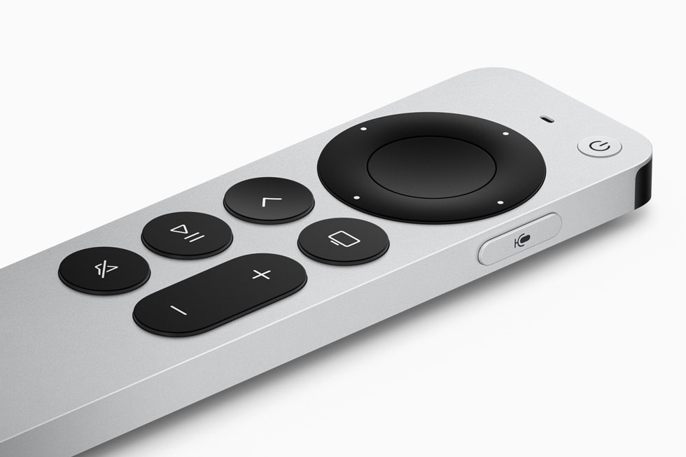 Close-up of the Siri Remote's touch-enabled clickpad