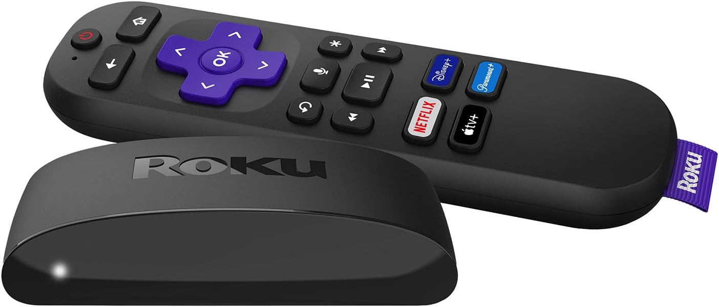 Roku Express 4K+ player and Voice Remote — current model