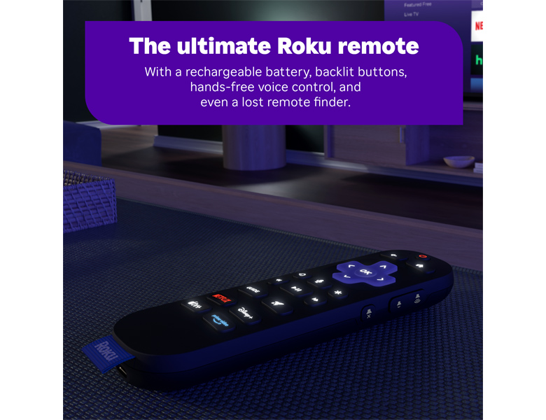 Voice Remote Pro (2nd Edition) backlit buttons glowing